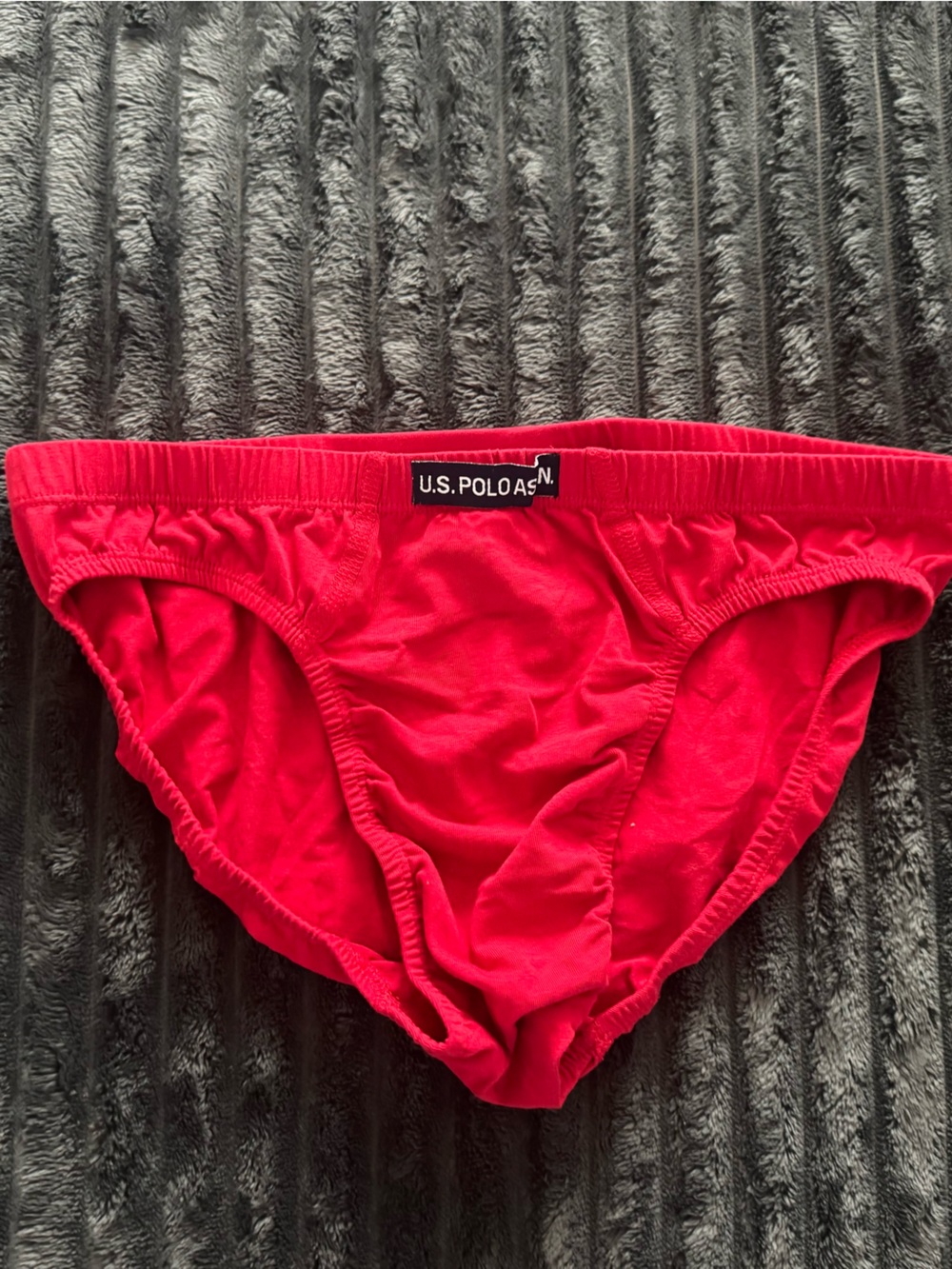 U.S. Polo Assn. Bright Red Triangle Bikini Top